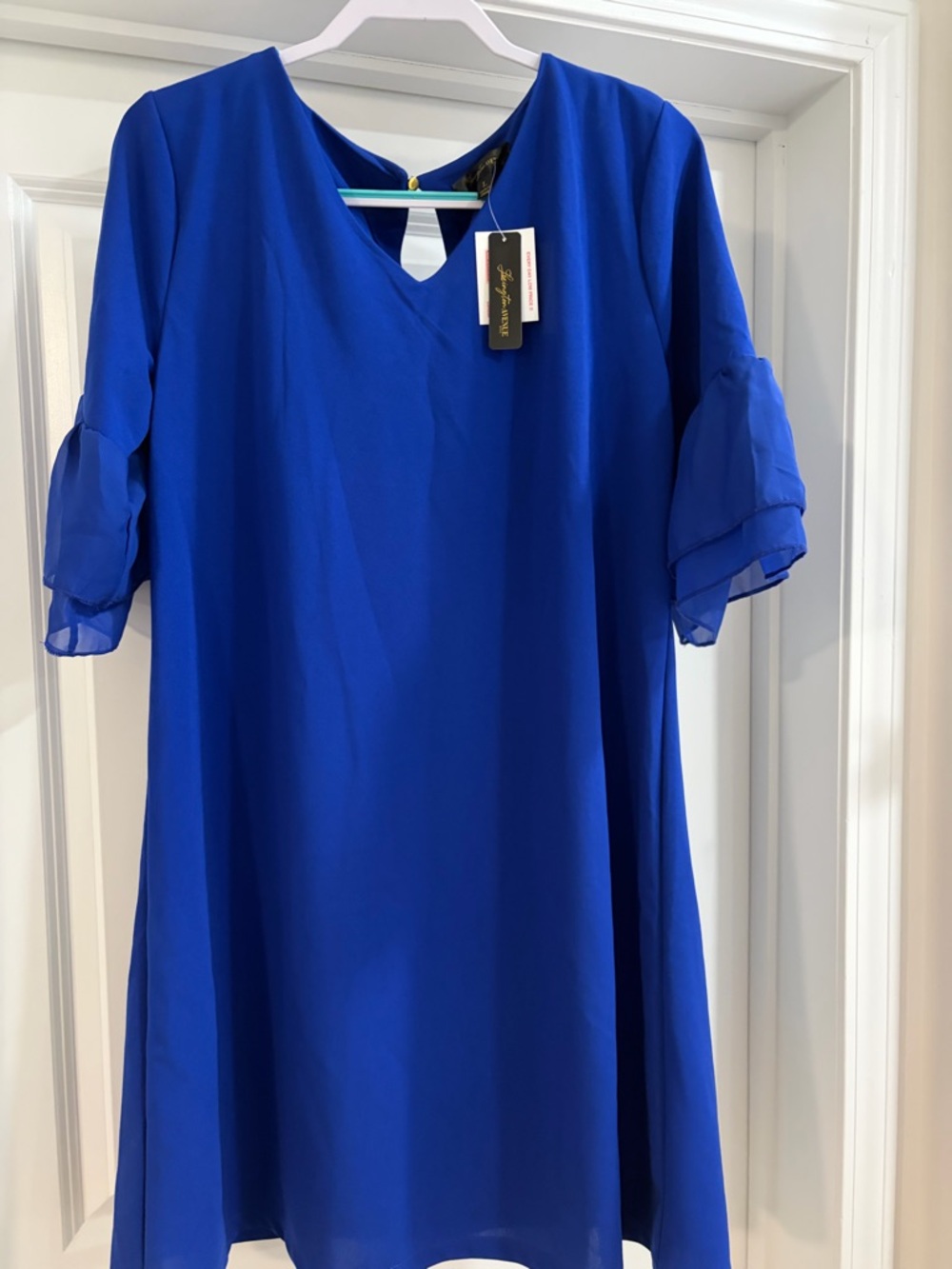 Elegant Royal Blue Women's Shift Dress